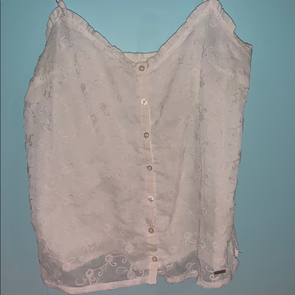 Hollister button up tank top